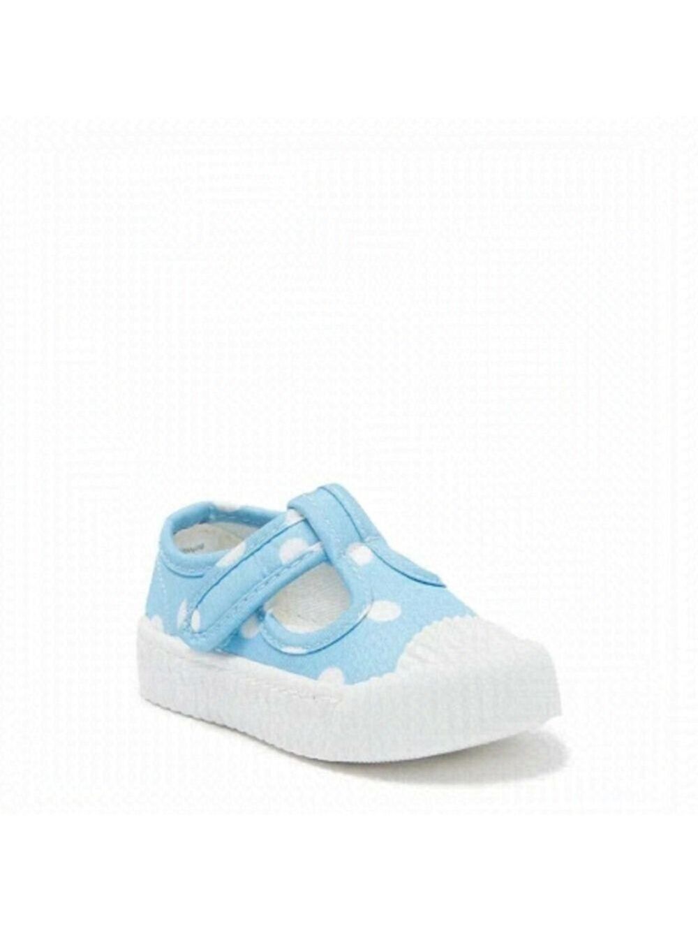 Harper Canyon BNWT girls blue t-strap sneaker shoes NEW white dots